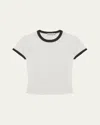 Simkhai Carmen Crewneck Ringer Tee In Ivory