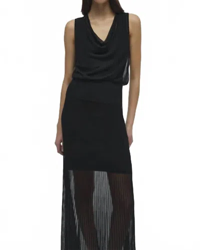 Simkhai Carmina Cowl Tank Top In Black