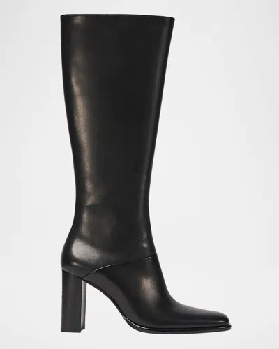 Simkhai Carolyn 85mm Leather Knee-high Boots In Black
