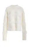 Simkhai Carrick Cotton-blend Crewneck Sweater In White