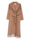 Simkhai Carrie Fringe Coat In Brown