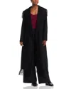 Simkhai Womens Black Carrie Fringe-trim Wool-blend Robe Coat In Black