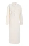 Simkhai Carroway Lambskin-cotton Leather Midi Dress In White