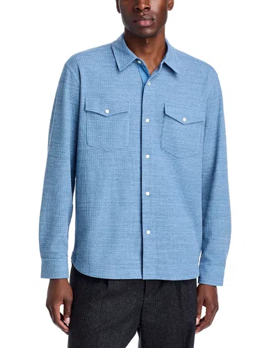 Simkhai Carter Refined Workwear Shirt In Blue