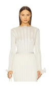 Simkhai Carys Mock Neck Top In 象牙白