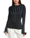 Simkhai Carys Textured Long-sleeve Top In Black