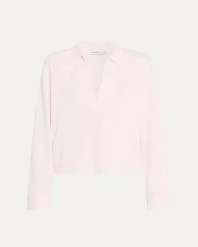 Simkhai Cashmere-cotton Polo Sweater