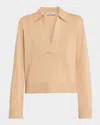Simkhai Cashmere-cotton Polo Sweater In Neutral