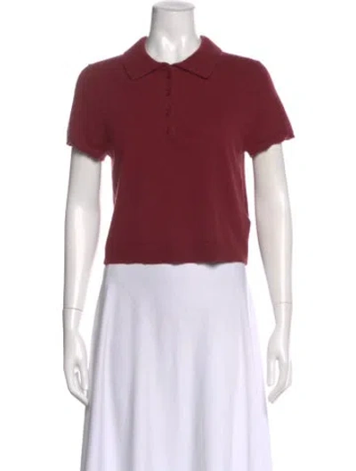 Pre-owned Simkhai Cashmere Crew Neck Sweater In Burgundy