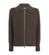 Simkhai Cashmere Geoff Zip-up Jacket In Brown