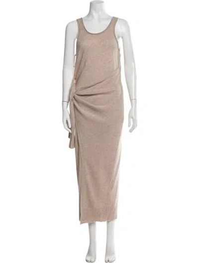 Pre-owned Simkhai Cashmere Long Dress In Neutral