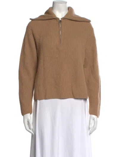 Pre-owned Simkhai Cashmere Mock Neck Sweater In Brown