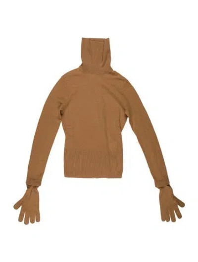 Pre-owned Simkhai Cashmere Mock Neck Sweater In Neutral