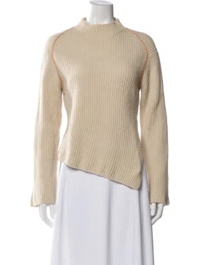 Pre-owned Simkhai Cashmere Mock Neck Sweater In Neutral