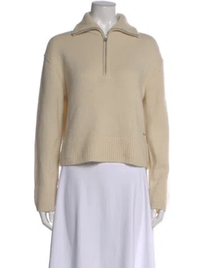 Pre-owned Simkhai Cashmere Mock Neck Sweater In Neutral