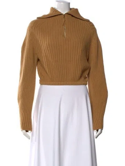 Pre-owned Simkhai Cashmere Open Front Sweater In Brown