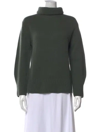 Pre-owned Simkhai Cashmere Turtleneck Sweater In Green