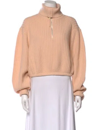 Pre-owned Simkhai Cashmere Turtleneck Sweater In Neutral