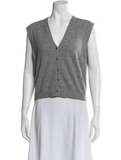 Pre-owned Simkhai Cashmere V-neck Sweater In Gray