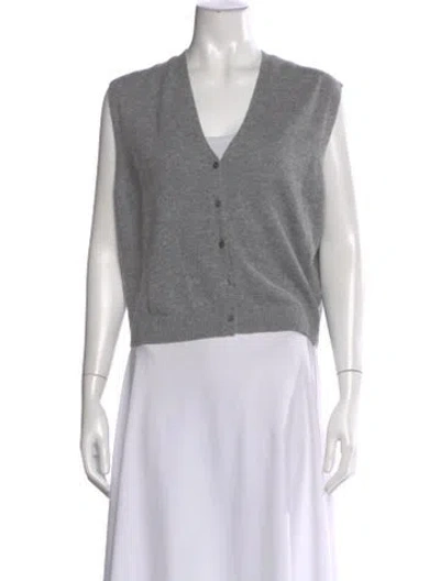 Pre-owned Simkhai Cashmere V-neck Sweater In Gray