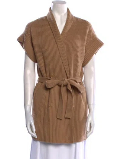 Pre-owned Simkhai Cashmere V-neck Sweater In Neutral