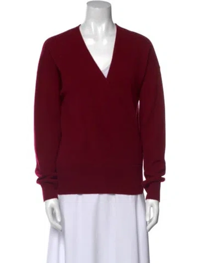 Pre-owned Simkhai Cashmere V-neck Sweater In Red
