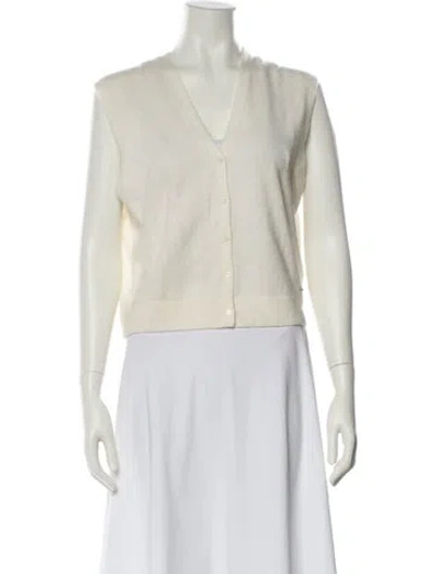 Pre-owned Simkhai Cashmere V-neck Sweater In White