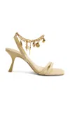 Simkhai Caspian Raffia Strappy Heel In Gold