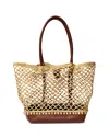 Simkhai Caspian Raffia Tote Bag In Pattern