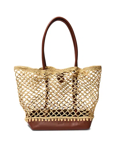 Simkhai Caspian Raffia Tote Bag In Pattern