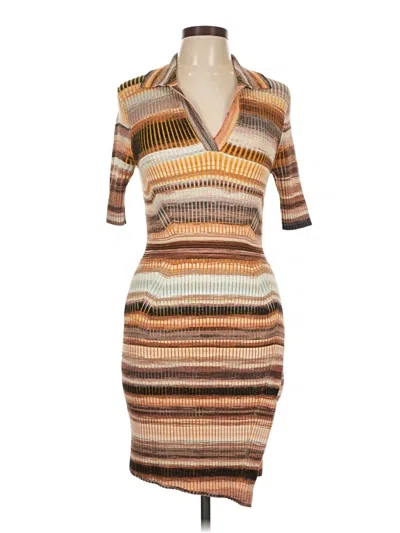 Pre-owned Simkhai Casual Dress In Brown