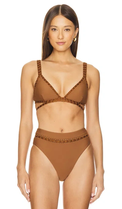 Simkhai Catina Bikini Top In Bronze