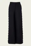 Simkhai Linen-blend Wide-leg Pants In Black