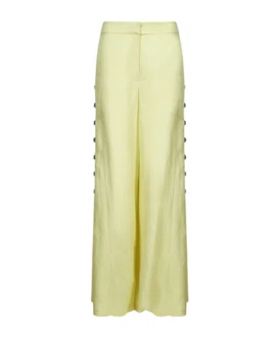 Simkhai Cayman Wide-leg Pants In Yellow