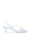 Simkhai Cedonia  Logo Stud Strappy Kitten Heel Sandal In Blue