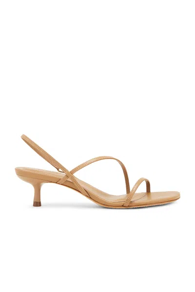 Simkhai Cedonia Strappy Kitten Heel Sandal In Camel