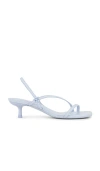Simkhai Cedonia  Logo Stud Strappy Kitten Heel Sandal In Periwinkle Sky