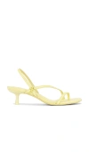 Simkhai Cedonia Stud Strappy Kitten Heel Sandal In Yellow