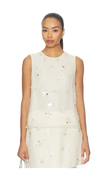 Simkhai Celia Sleeveless Top In White