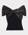 Simkhai Celiana Combo Off-the-shoulder Top In Black