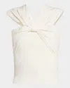 Simkhai Celiana Combo Off-the-shoulder Top In Ivory