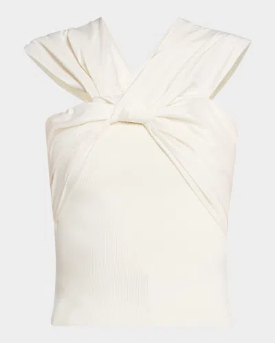 Simkhai Celiana Combo Off-the-shoulder Top In Ivory