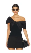 Simkhai Celiana Combo Off-the-shoulder Top In 블랙