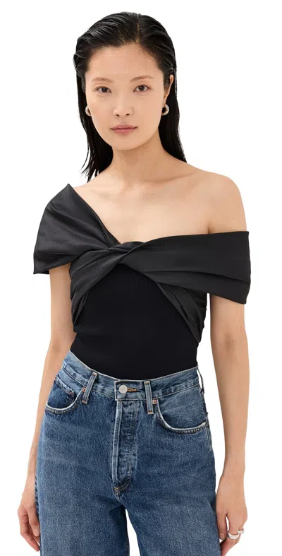 Simkhai Celiana Knit Combo Top Black