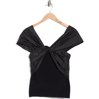 Simkhai Celiana Mixed Media Top In Black
