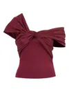 Simkhai Celianna Off Shoulder Top In Cranberry In Burgundy