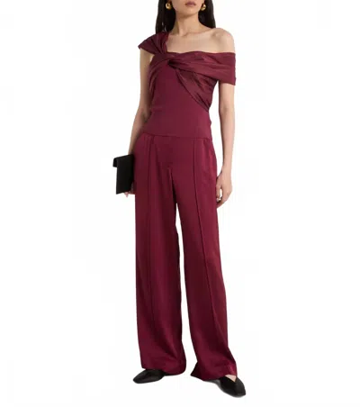 SIMKHAI CELIANNA OFF SHOULDER TOP IN CRANBERRY