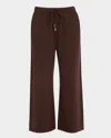 Simkhai Celine Cashmere-blend Pants In Chocolate