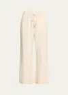 Simkhai Celine Cotton And Cashmere Wide-leg Pants In Ivory