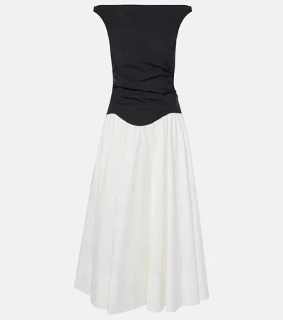 SIMKHAI CERSEI COTTON POPLIN MIDI DRESS
